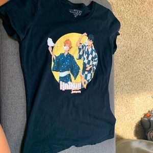 Black Haikyuu shirt Hinata and kageyama season 3